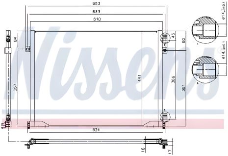 Конденсор кондиціонера радіатор NISSAN PRIMASTAR, OPEL VIVARO, NISSENS (94671)
