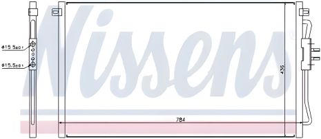 Конденсор кондиціонера радіатор CHRYSLER VOYAGER, NISSENS (94716)