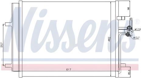 Конденсор кондиционера, радиатор для LAND ROVER, FORD MONDEO, NISSENS (940043)