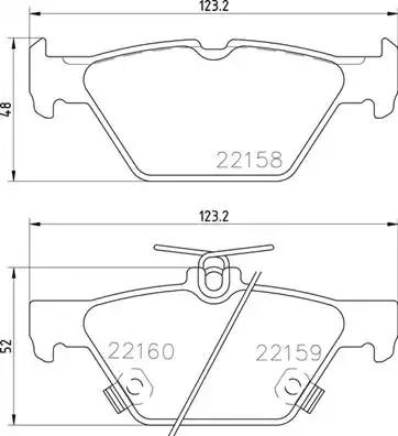 Набір гальмівних майданчиків, дисковий гальмо Subaru Impreza, Brembo (P78026)