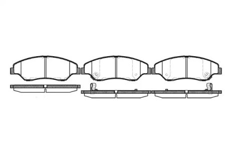 Комплект тормозных колодок KIA RETONA, KIA SPORTAGE, REMSA (073902)