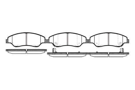 Комплект гальмівних колодок KIA RETONA, KIA SPORTAGE, REMSA (073902)