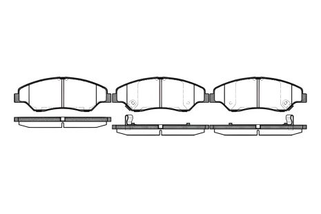 Комплект гальмівних колодок KIA RETONA, KIA SPORTAGE, REMSA (073902) Комплект гальмівних колодок KIA RETONA, KIA SPORTAGE, REMSA (073902)