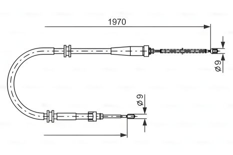 Трос гальма ручного RENAULT KANGOO, BOSCH (1987482253)