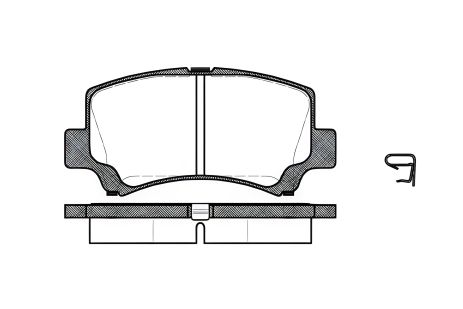 Комплект гальмівних колодок, дискове гальмо CHERY QQ6, SUZUKI WAGON, REMSA (071002) Комплект гальмівних колодок, дискове гальмо CHERY QQ6, SUZUKI WAGON, REMSA (071002)