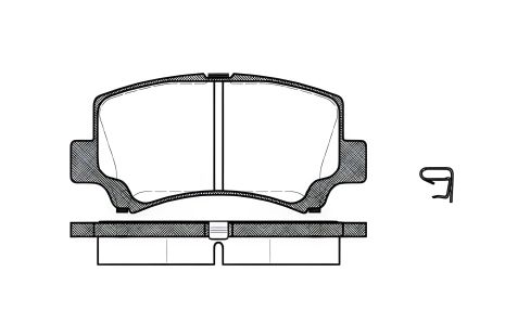 Комплект гальмівних колодок CHERY QQ6, SUZUKI WAGON, CHERY A1, WOKING (P610302) Комплект гальмівних колодок CHERY QQ6, SUZUKI WAGON, CHERY A1, WOKING (P610302)