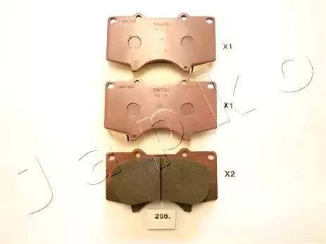 Комплект гальмівних колодок для MITSUBISHI PAJERO, TOYOTA LAND CRUISER, Japko (50205)