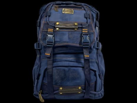 Рюкзак городской брезентовый, синий, 25 л