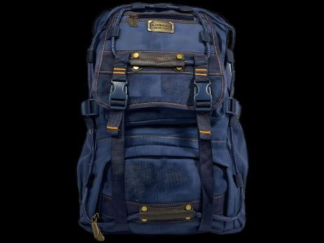 Рюкзак городской брезентовый, синий, 25 л