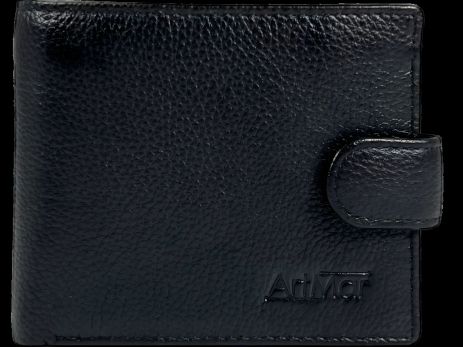 Кожаный мужской кошелек ArtMar из натуральной кожи черного цвета Кожаный мужской кошелек ArtMar из натуральной кожи черного цвета