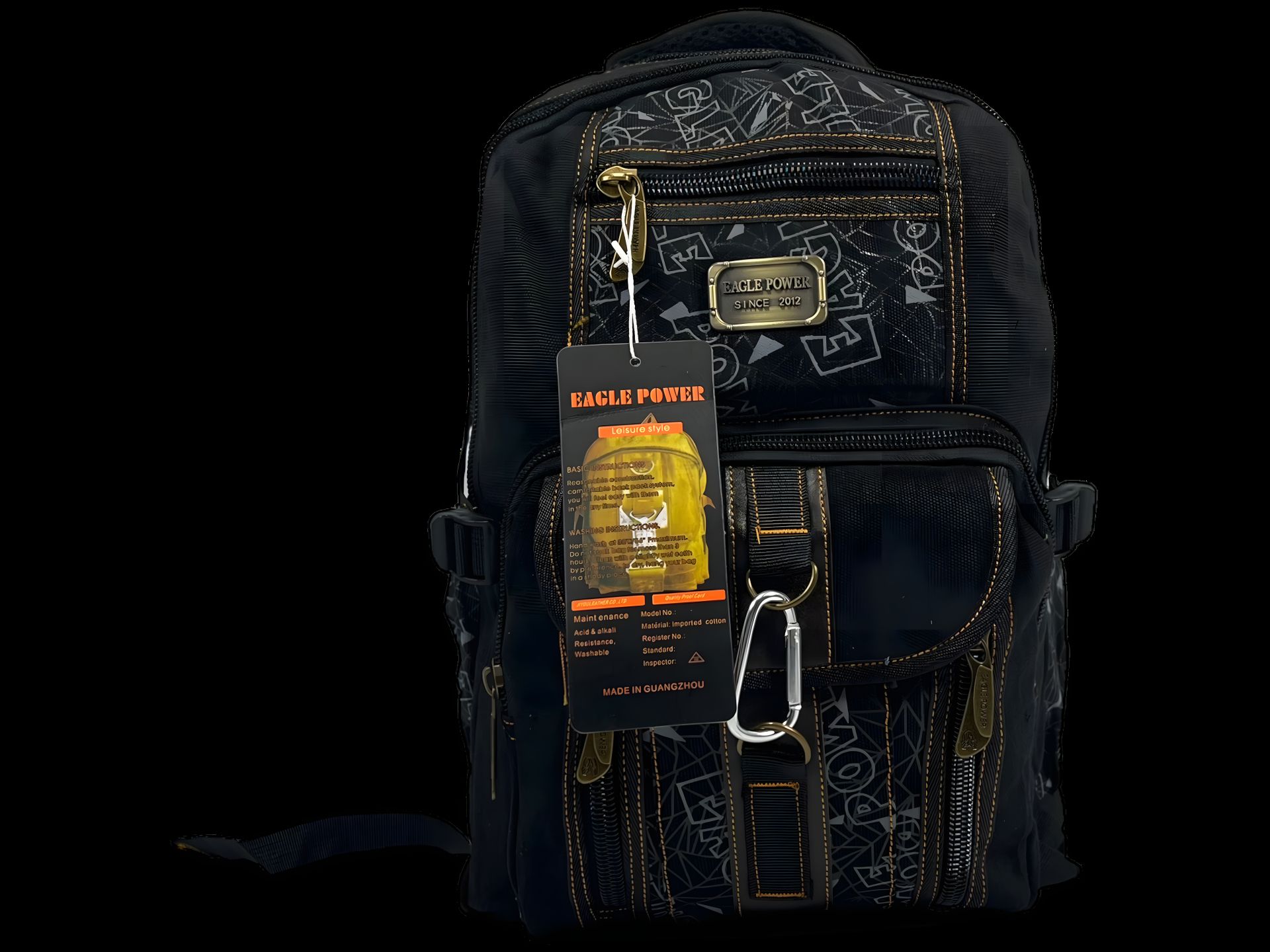 Чорний міський рюкзак 25 л, 5 відділів, бокові кишені Чорний міський рюкзак 25 л, 5 відділів, бокові кишені