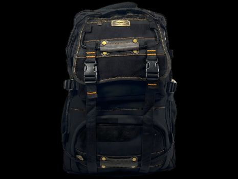 Міський рюкзак з брезенту, чорний колір, об'єм 25 л