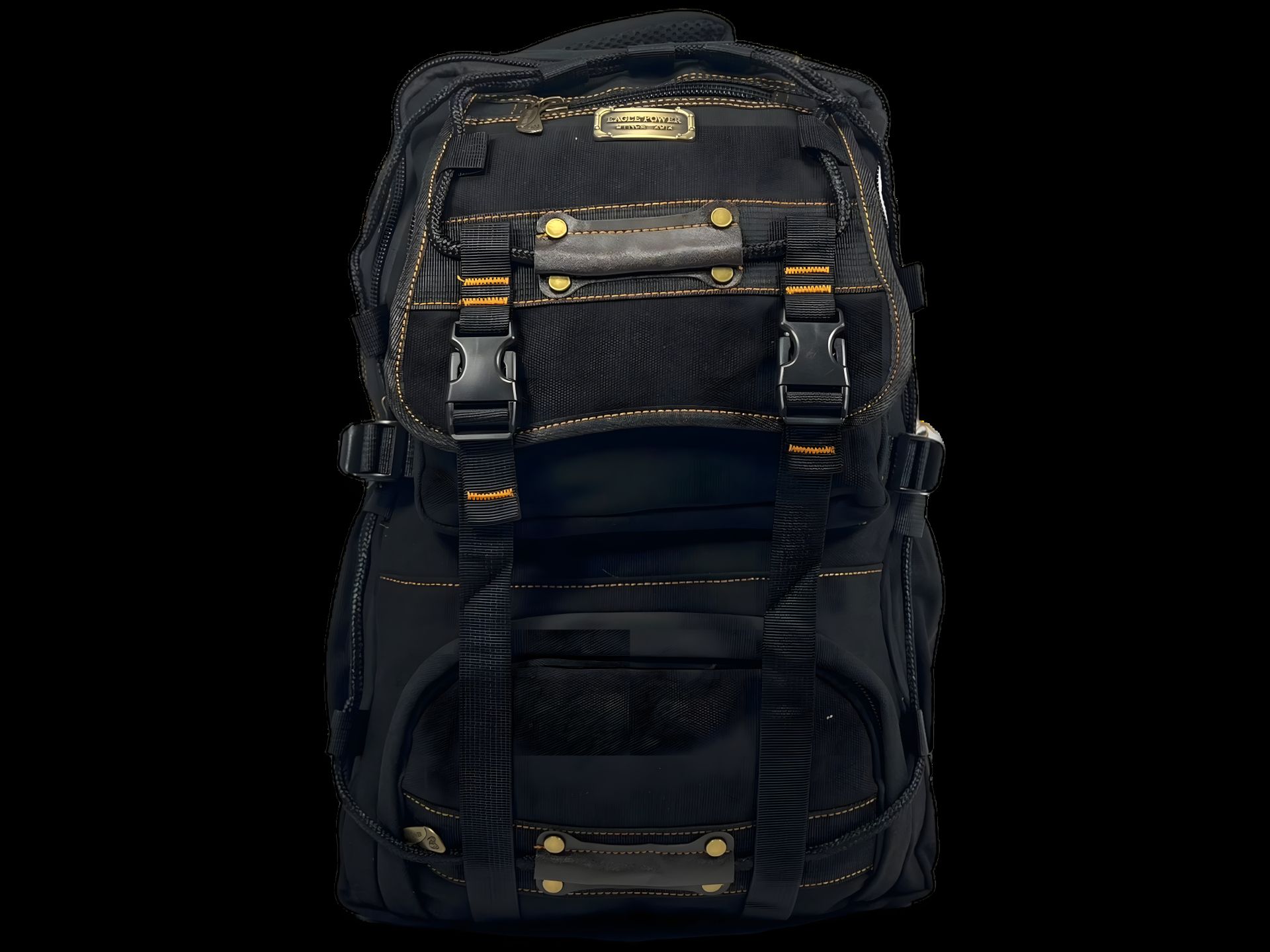 Городской рюкзак, черный брезентовый, объем 25 л Городской рюкзак, черный брезентовый, объем 25 л