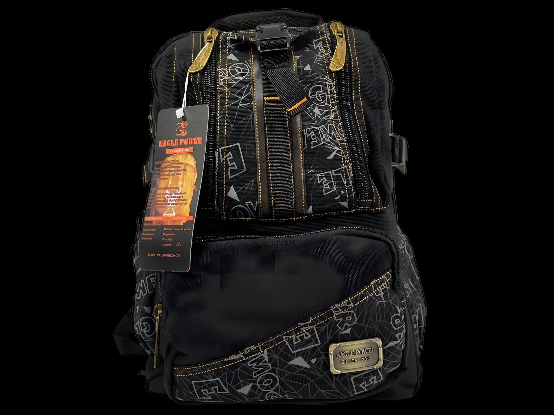 Міський рюкзак, брезентовий, чорний колір, 25 л, 4 відділення з боковими кишенями Міський рюкзак, брезентовий, чорний колір, 25 л, 4 відділення з боковими кишенями