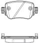 Гальмівних колодок комплект SKODA OCTAVIA, SEAT LEON, VW CADDY, WOKING (P1449308)