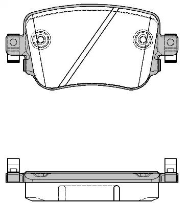 Комплект тормозных колодок SKODA OCTAVIA, SEAT LEON, VW CADDY, WOKING (P1449308)