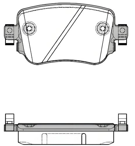 Комплект тормозных колодок для SKODA OCTAVIA, SEAT LEON, REMSA (154908)