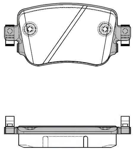 Комплект колодок гальмівних, дискове гальмо SKODA OCTAVIA, SEAT LEON, REMSA (154908)