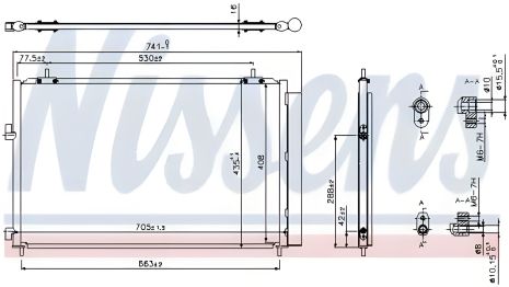 Конденсор радіатор кондиціонера TOYOTA RAV4, NISSENS (940349)