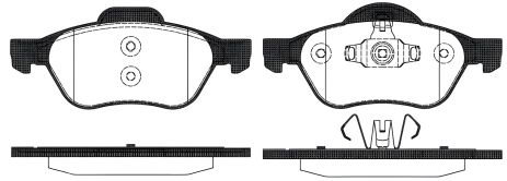 Гальмівних колодок комплект, дискове гальмо RENAULT GRAND SCÉNIC, REMSA (096210)