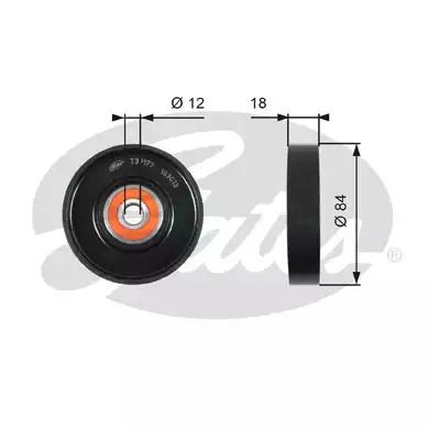 Натяжной ролик поликлинового ремня NISSAN NOTE, GATES (T39177)