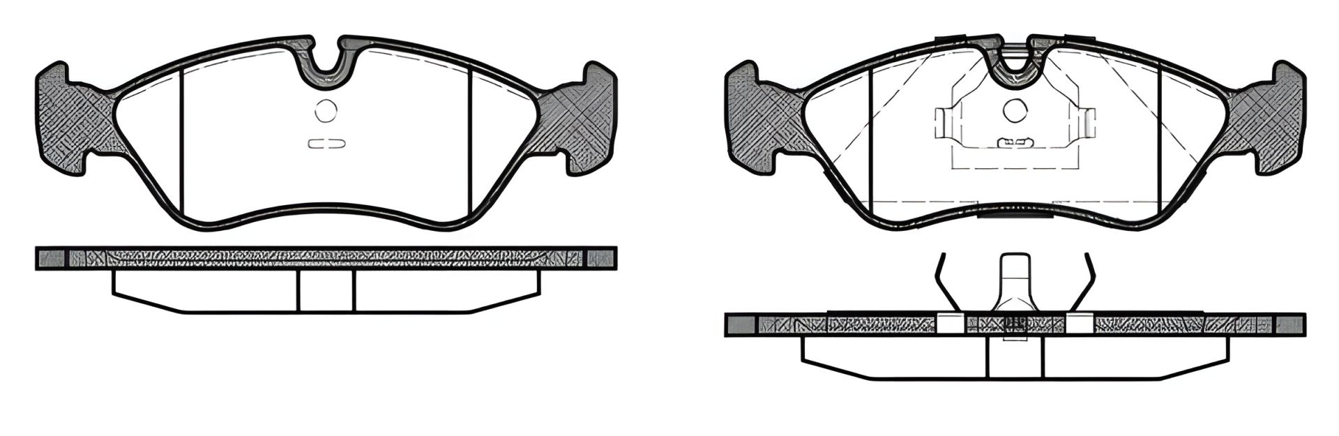 Комплект дисковых тормозных колодок для OPEL ASTRA, OPEL KADETT, REMSA (028610) Комплект дисковых тормозных колодок для OPEL ASTRA, OPEL KADETT, REMSA (028610)