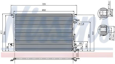 Конденсор NISSENS (94597), кондиціонера радіатор FIAT CROMA, SAAB 9-3 Конденсор NISSENS (94597), кондиціонера радіатор FIAT CROMA, SAAB 9-3