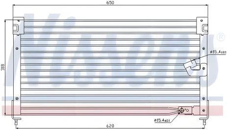 Радіатор, конденсор кондиціонера для ROVER 600, HONDA ACCORD від NISSENS (94362)
