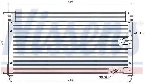 Радіатор, конденсор кондиціонера для ROVER 600, HONDA ACCORD від NISSENS (94362)