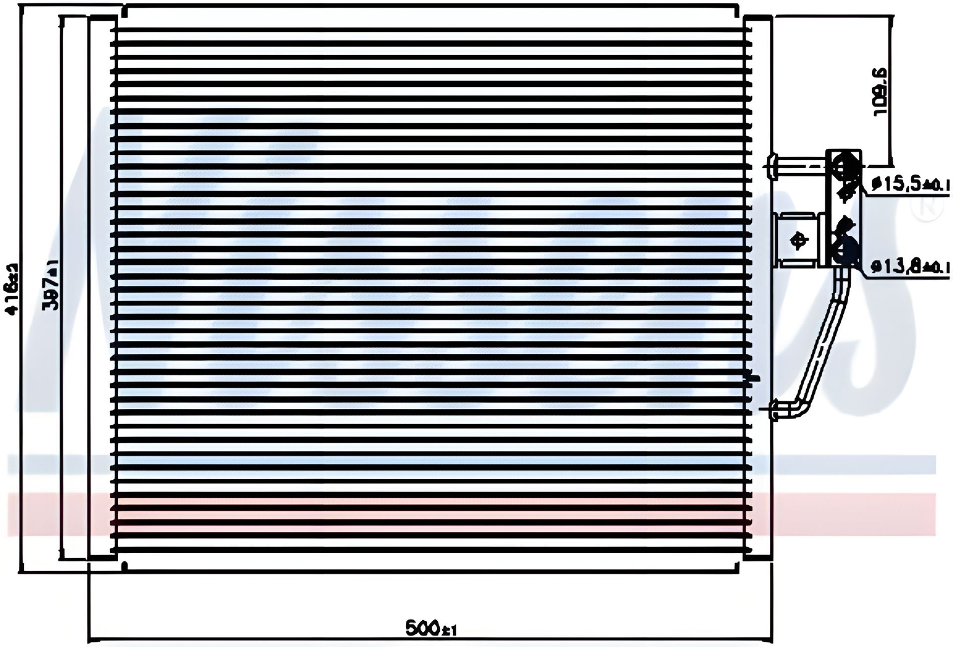 Конденсор радіатор кондиціонера ALPINA ROADSTER, BMW 5, NISSENS (94529) Конденсор радіатор кондиціонера ALPINA ROADSTER, BMW 5, NISSENS (94529)