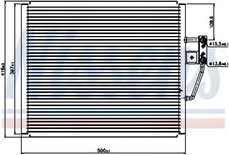 Конденсор радіатор кондиціонера ALPINA ROADSTER, BMW 5, NISSENS (94529) Конденсор радіатор кондиціонера ALPINA ROADSTER, BMW 5, NISSENS (94529)