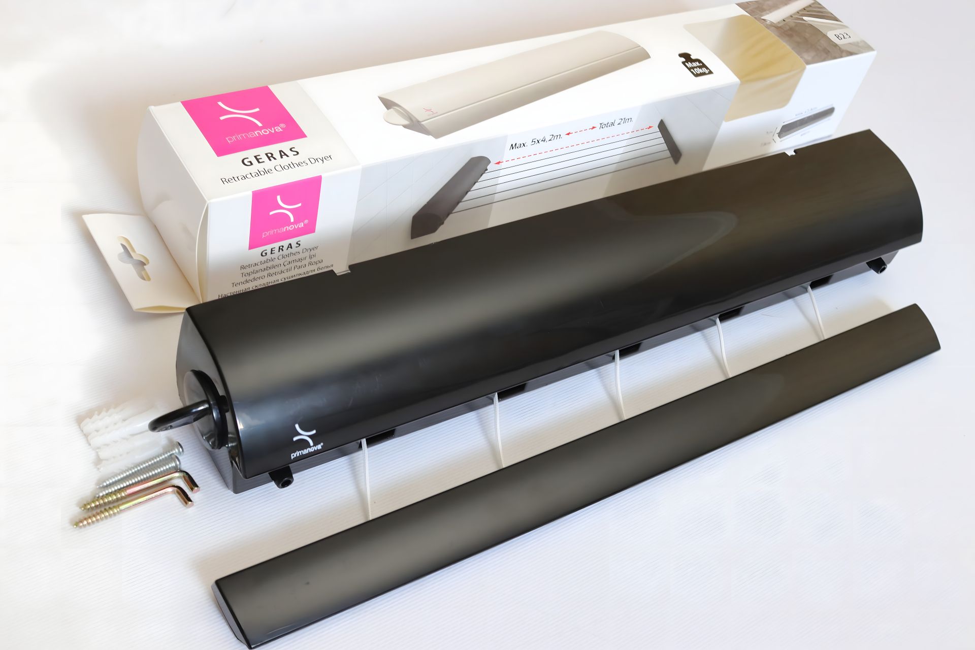 Інерційна сушарка для білизни чорна Primanova Інерційна сушарка для білизни чорна Primanova