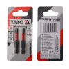 Отверточная насадка TORX T27 х 50 мм. HEX 1/4”, хром-молибден, 2 шт. Yato YT-77985