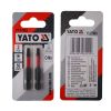 Отверточная насадка TORX T20 х 50 мм. HEX 1/4”, хром-молибден, 2 шт. Yato YT-77983