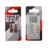 Отверточная насадка PZ3 х 25 мм, HEX 1/4", титановое покрытие, 2 шт. Yato YT-77935