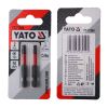 Отверточная насадка TORX T25 х 50 мм. HEX 1/4”, хром-молибден, 2 шт. Yato YT-77984