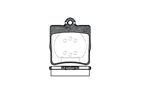 Комплект дисковых тормозных колодок для CHRYSLER CROSSFIRE и MERCEDES-BENZ CLC-CLASS, REMSA (067800)