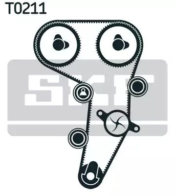 Помпа + комплект ременя ГРМ SKODA SUPERB, SEAT ALTEA, SKF (VKMC012591)