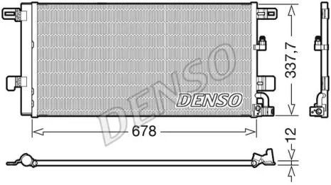 Радіатор, конденсор кондиціонера AUDI A5, DENSO (DCN02001)