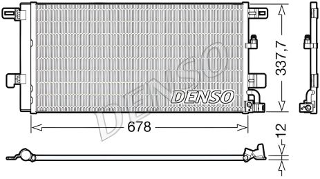 Радиатор-конденсор для кондиционера AUDI A5, DENSO (DCN02001)