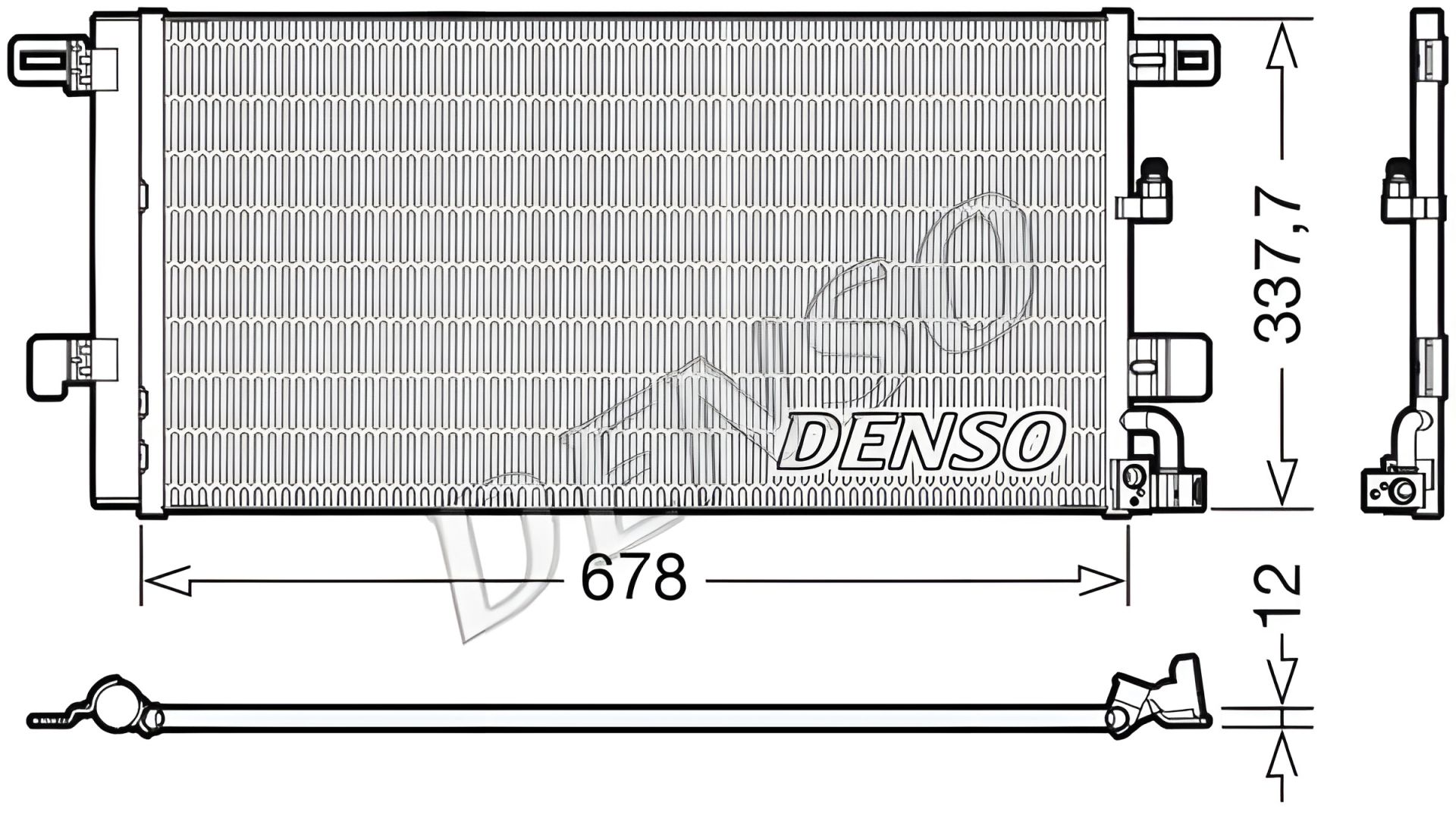 Радиатор-конденсор для кондиционера AUDI A5, DENSO (DCN02001) Радиатор-конденсор для кондиционера AUDI A5, DENSO (DCN02001)