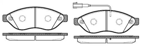 Комплект тормозных колодок TOYOTA AURIS, FIAT DUCATO, PEUGEOT BOXER, WOKING (P1337312)