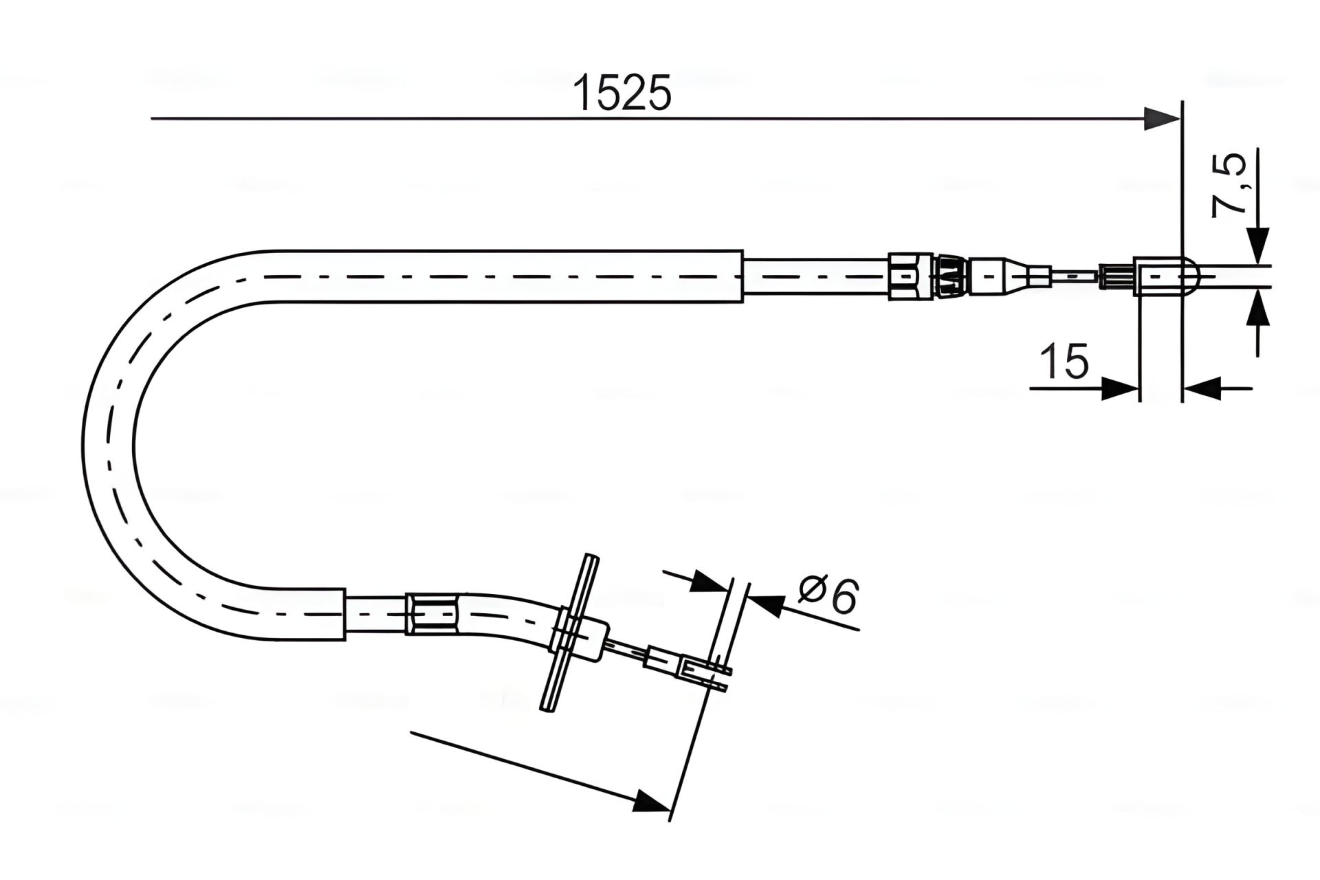 Трос стоянкового гальма VW LT, MERCEDES-BENZ SPRINTER, BOSCH (1987477858) Трос стоянкового гальма VW LT, MERCEDES-BENZ SPRINTER, BOSCH (1987477858)