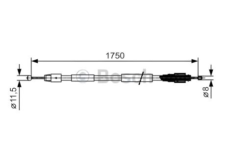 VW TOUAREG/PORSCHE CAYENNE ручного тормоза трос, BOSCH (1987482018)