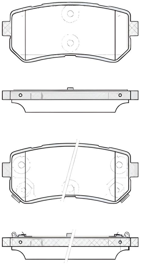 Комплект гальмівних колодок, дискове гальмо HYUNDAI ix20, KIA PICANTO, WOKING (P1309342) - надійне гальмування