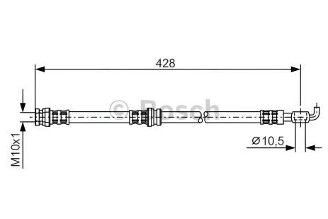 Гальмівний шланг VOLVO V40 Mitsubishi Space BOSCH 1987476166