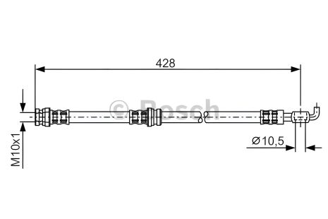 Тормозной шланг VOLVO V40, MITSUBISHI SPACE, BOSCH (1987476166) Тормозной шланг VOLVO V40, MITSUBISHI SPACE, BOSCH (1987476166)