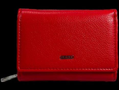 Жіночий екошкіряний гаманець, червоний, 1 відділення для купюр, 5 для карт