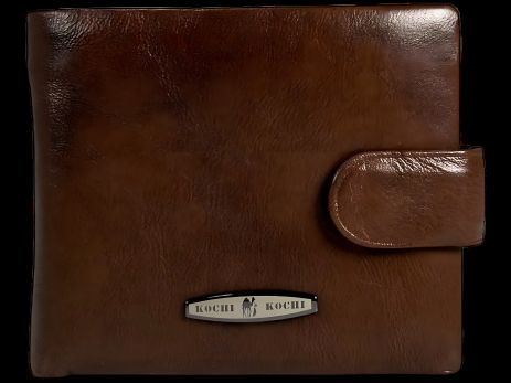 Шкіряний чоловічий гаманець з 3 відділами для купюр, коричневий