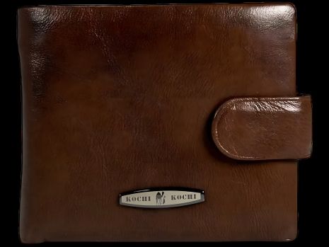 Шкіряний чоловічий гаманець з 3 відділами для купюр, коричневий